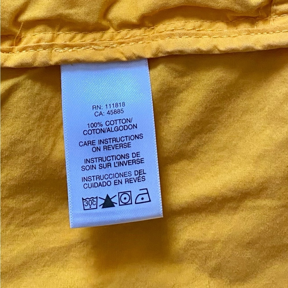 Michael Kors Yellow Double-Breasted Womens 100% Cotton Jacket Size 2X Lagenlook - Picture 8 of 9